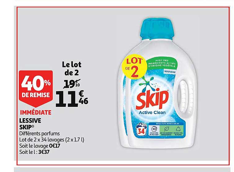 Lessive Skip 40% De Remise Immédiate
