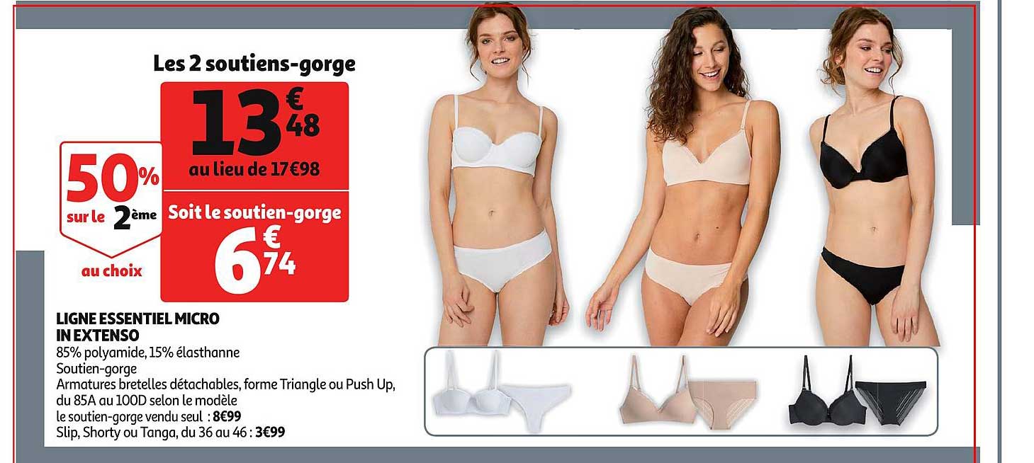 ligne essentiel micro in extenso 50% sur le 2ème au choix