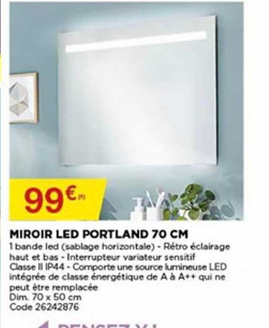 Miroir Led Portland 70 Cm