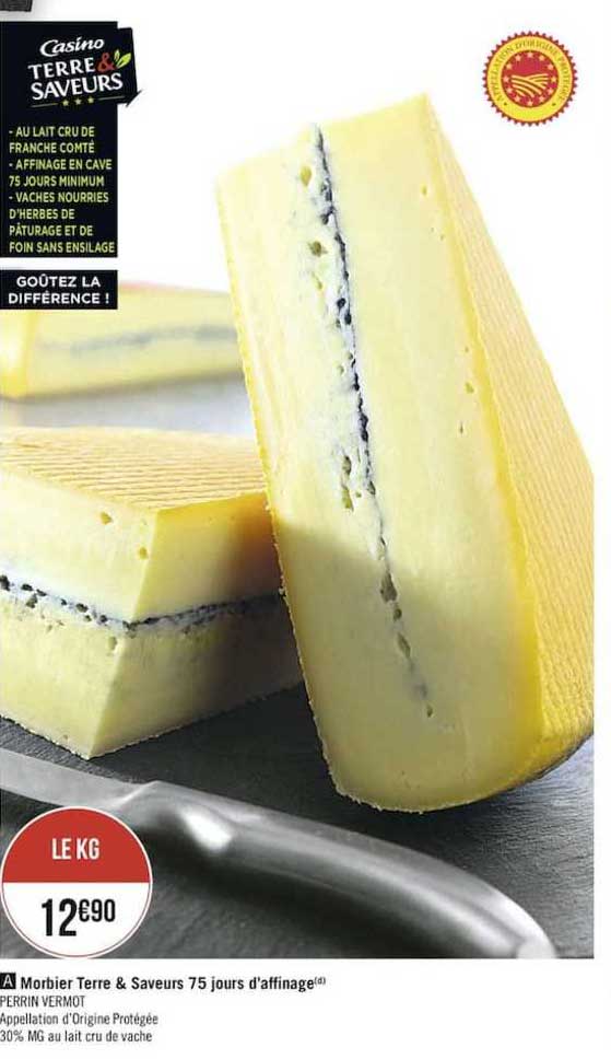 morbier terrre & saveurs 75 jours d'affinage