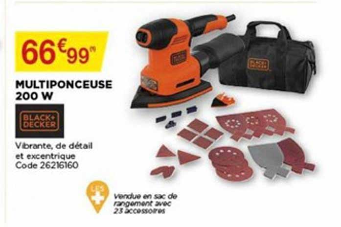 multiponceuse 200 w black decker