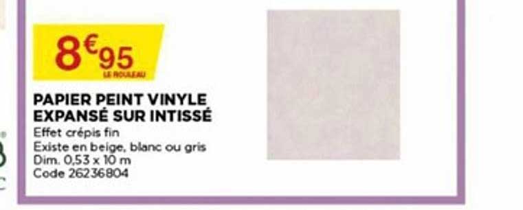papier peint vinyle expansé sur intissé