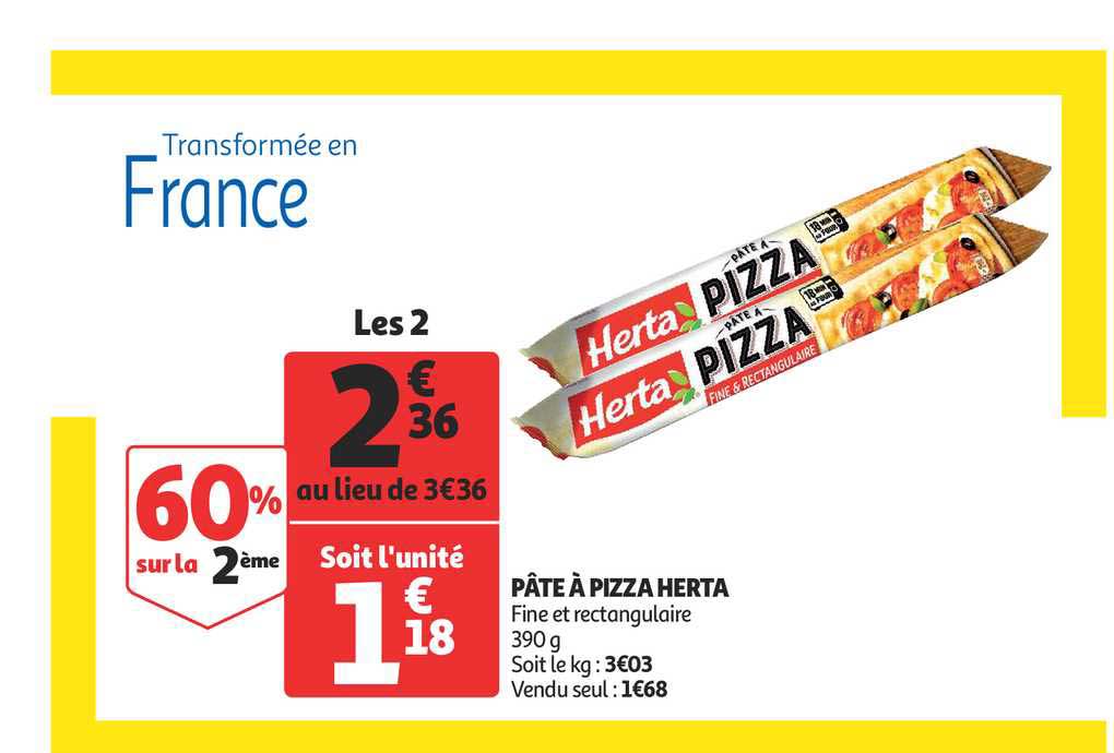 Pâte à Pizza Herta 60% Sur La 2ème