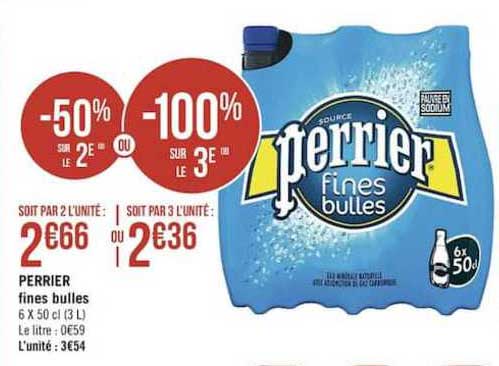 Perrier Fines Bulles -50% Sur Le 2e Ou -100% Sur Le 3e
