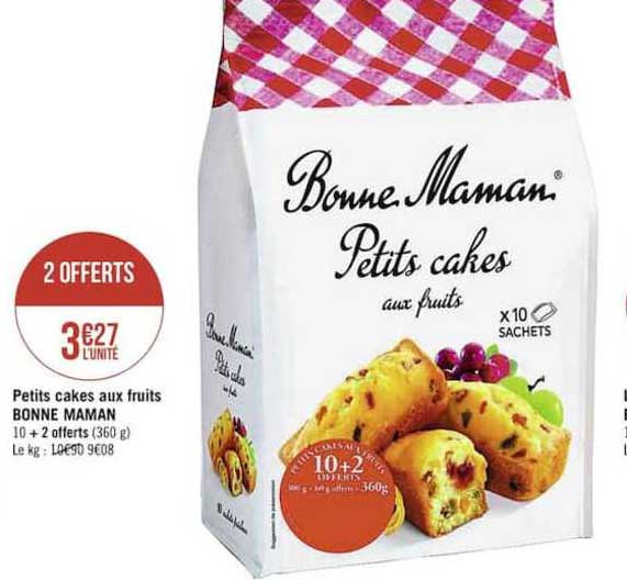 petits cakes aux fruits bonne maman