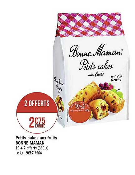 petits cakes aux fruits bonne maman