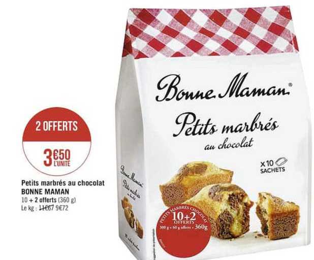 petits marbrés au chocolat bonne maman
