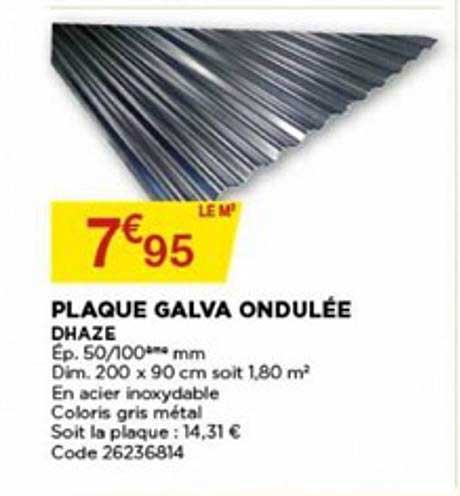 plaque galva ondulé dhaze