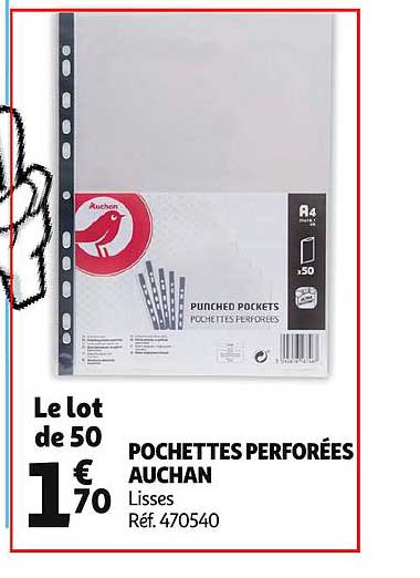 Pochettes Perforées Auchan