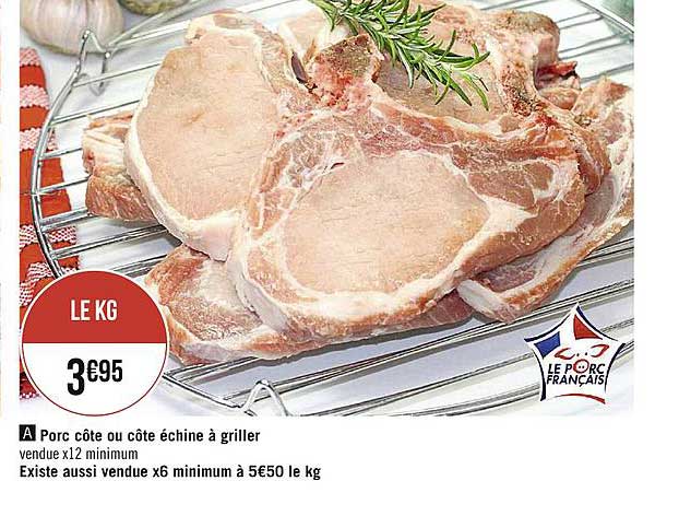 Porc Côte Ou Côte échine à Griller