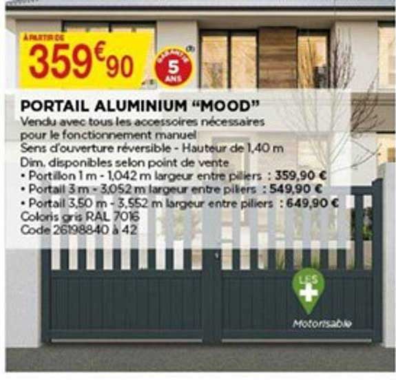 portail aluminium mood