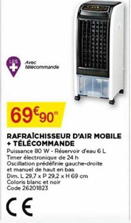 rafraîchisseur d'air mobile + télécommande