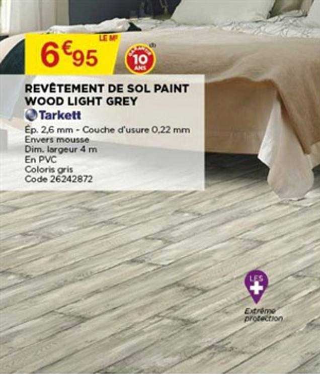 revêtement de sol paint wood light grey tarkett
