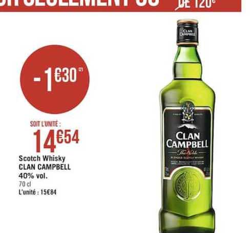 scotch whisky clan campbell 40% vol.