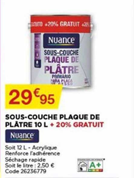 sous couche plaque de plâtre 10 l nuance