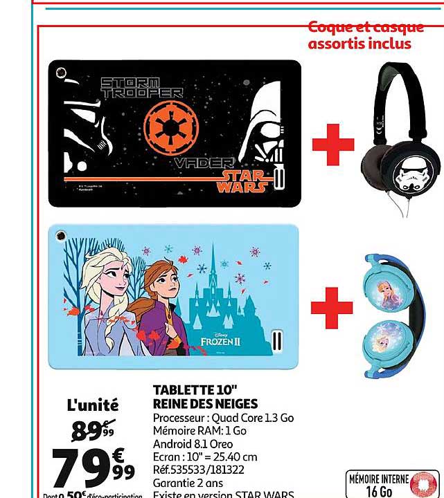 tablette 10'' reine des neiges