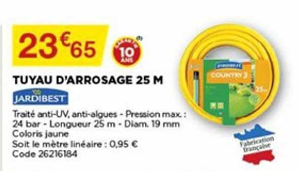 tuyau d'arrosage 25 m jardibest