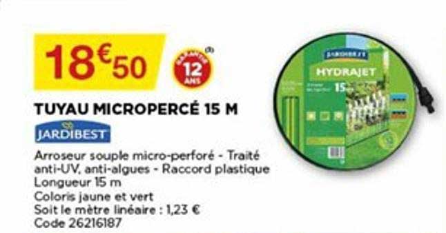 tuyau micropercé 15 m jardibest