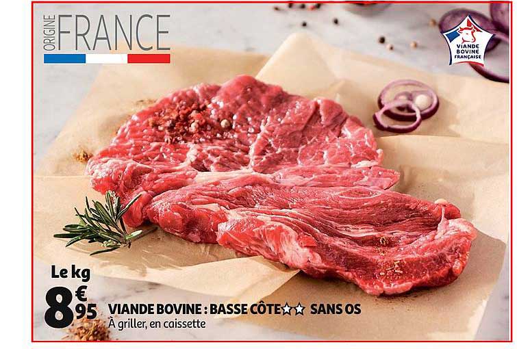 Viande Bovine Basse Côte Sans Os
