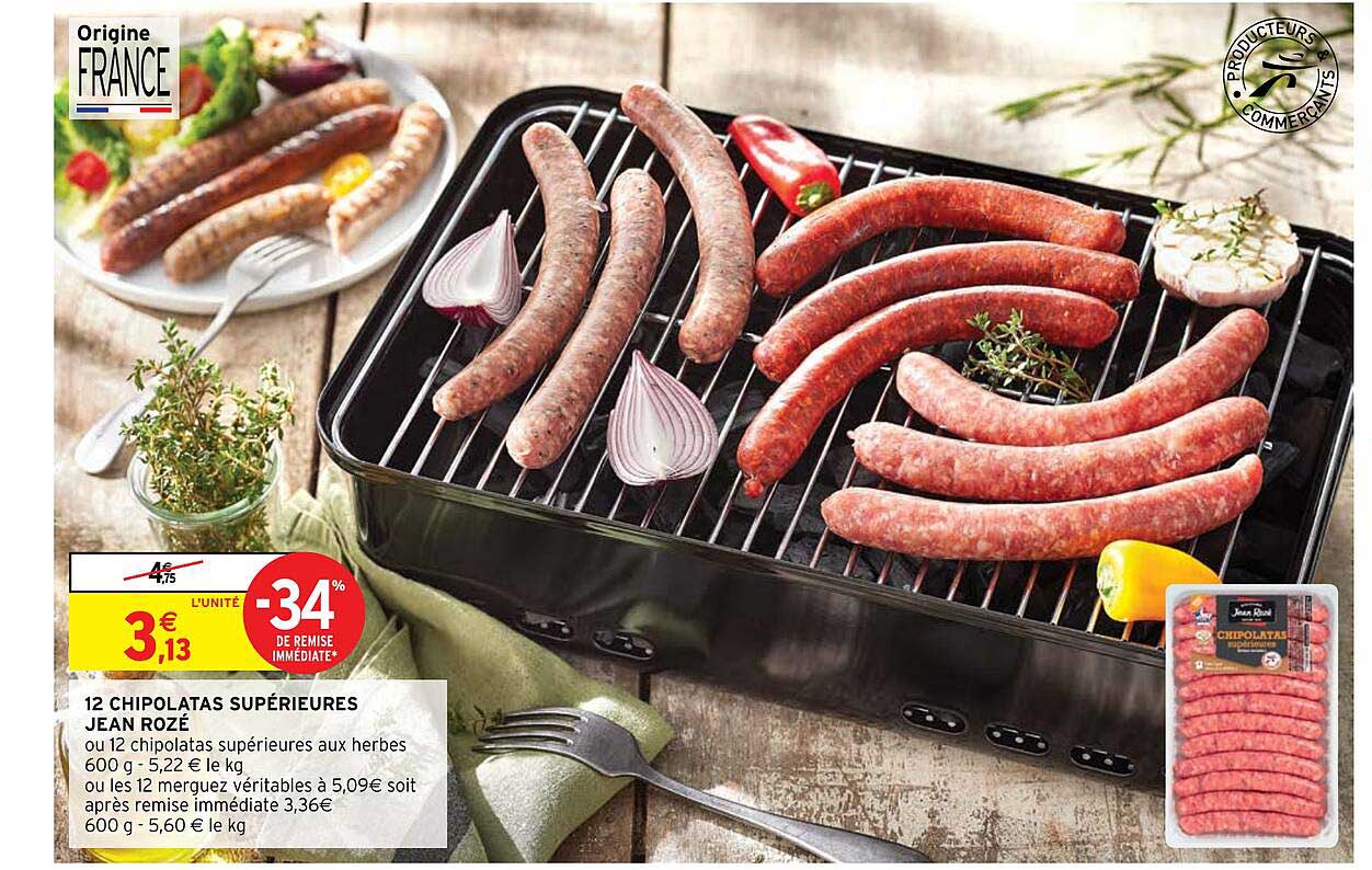 12 chipolatas supérieures jean rozé