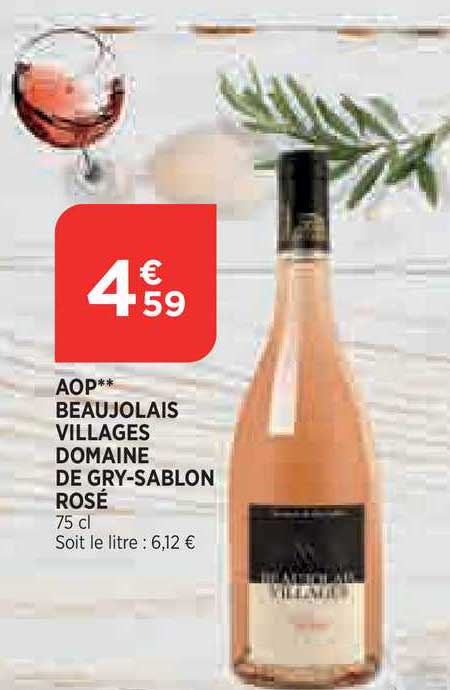 aop beaujolais villages domaine de gry-sablon rosé