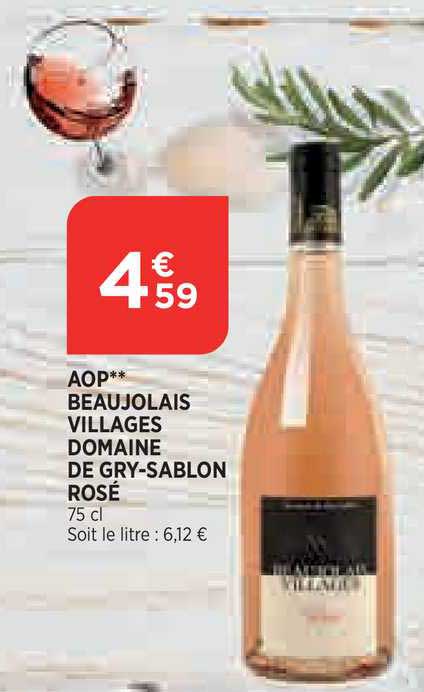 aop beaujolais villages domaine de gry-sablon rosé