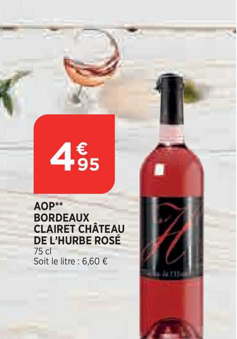 aop bordeaux clairet château de l'hurbe rosé