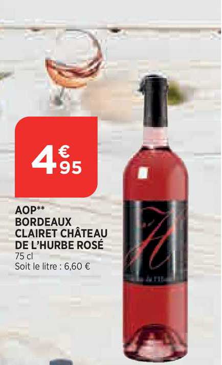 aop bordeaux clairet château de l'hurbe rosé