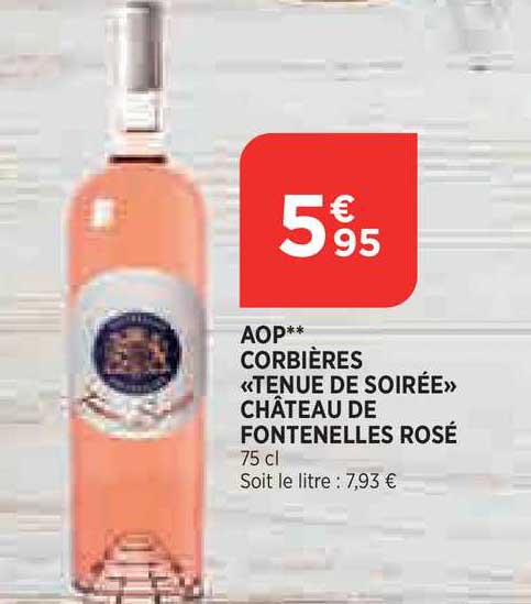 aop corbières «tenue de soirée» château de fontenelles rosé