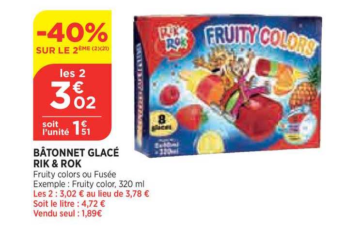 bâtonnet glacé rik & rok