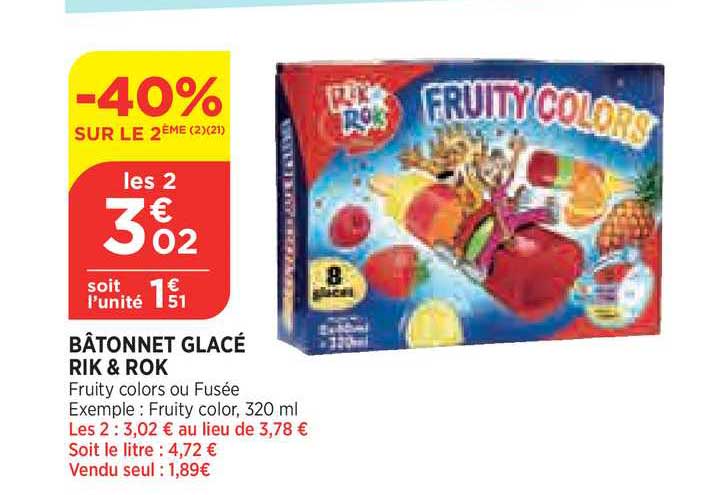 bâtonnet glacé rik & rok
