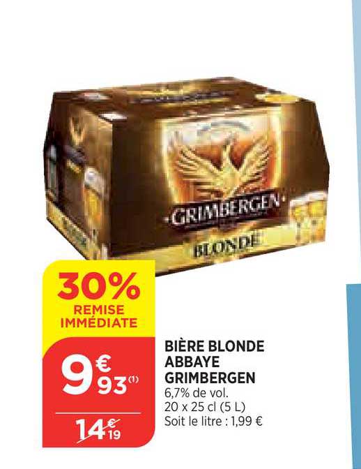 Bière Blonde Abbaye Grimbergen