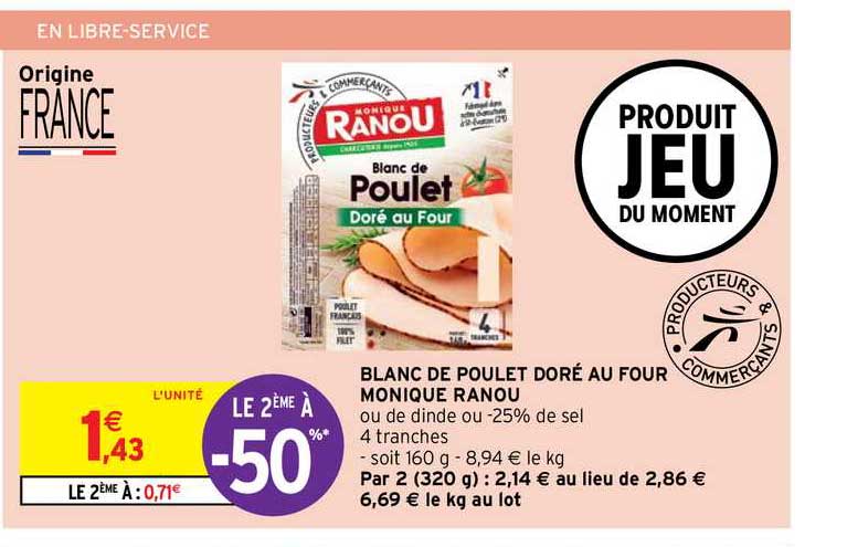 blanc de poulet doré au four monique ranou