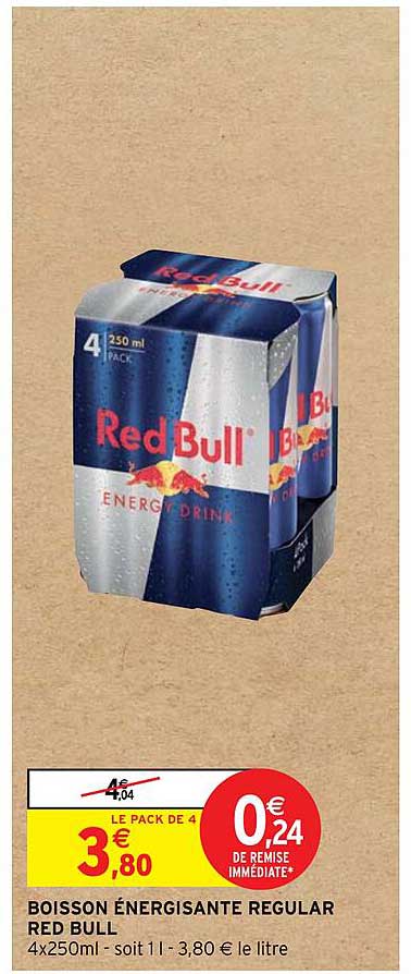boisson énergisante regular red bull