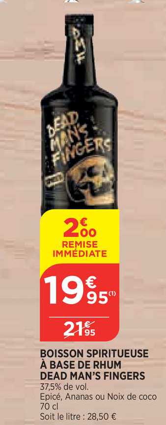 boisson spiritueuse à base de rhum dead man's fingers