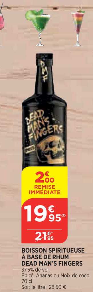 boisson spiritueuse à base de rhum dead man's fingers