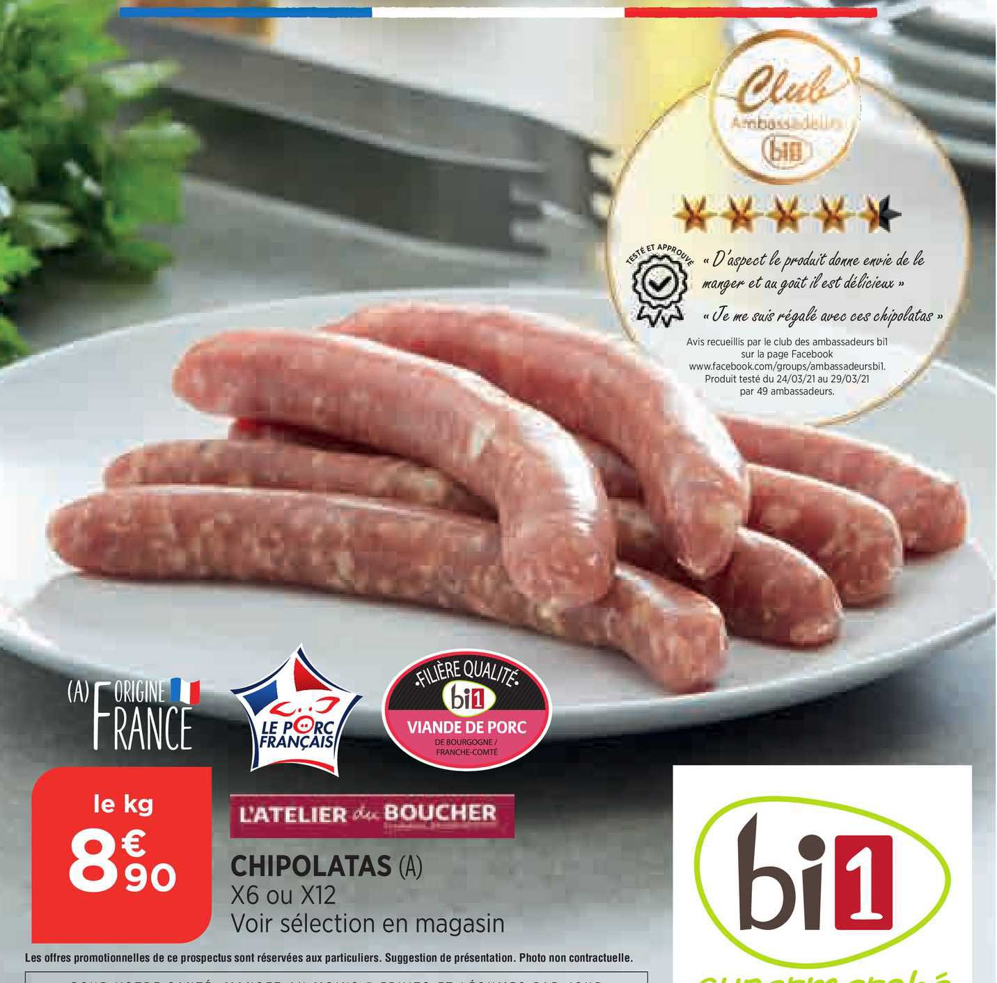 chipolatas l'atelier du boucher