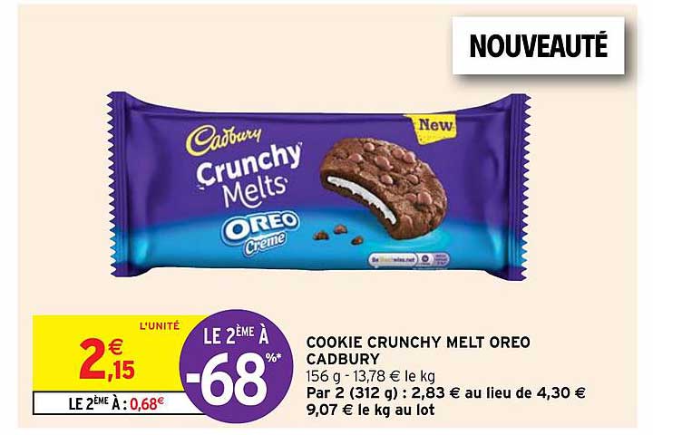 cookie crunchy melt oreo cadbury