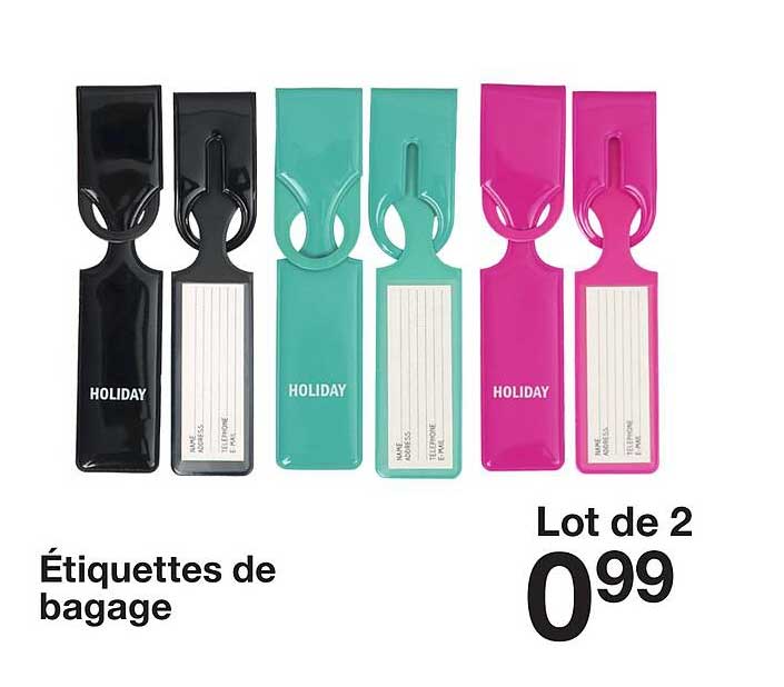 étiquettes de bagage