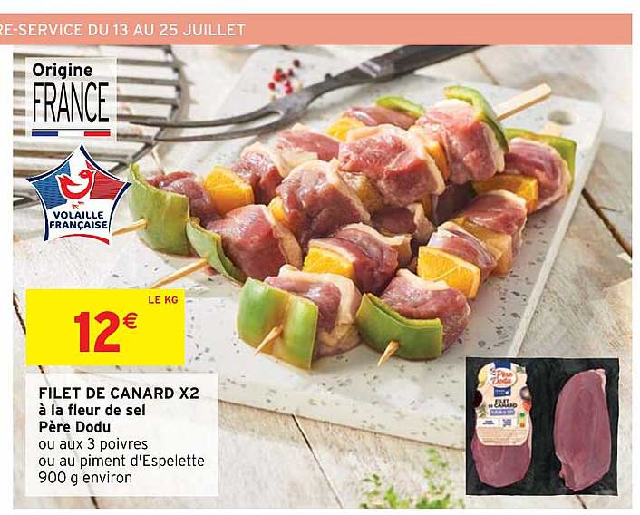 filet de canard x2 à la fleur de sel père dodu