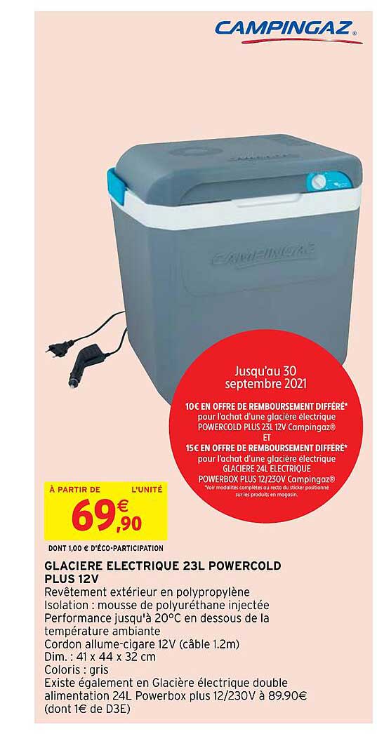 glacière électrique 23l powercold plus 12v