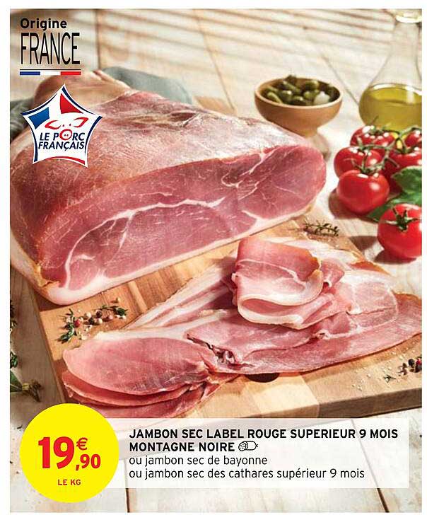 Jambon Sec Label Rouge Supérieur 9 Mois Montagne Noire