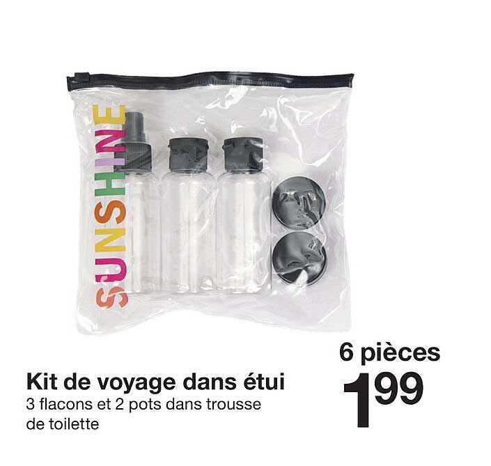 kit de voyage dans étui