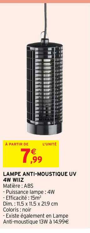 Lampe Anti-moustique Uv 4w Wiiz