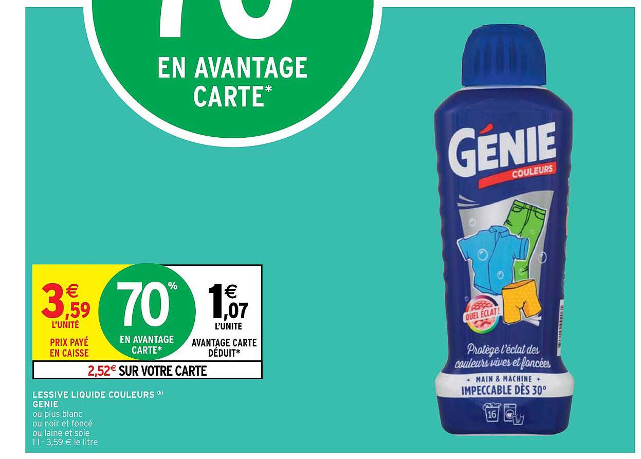 Lessive Liquide Couleurs Genie