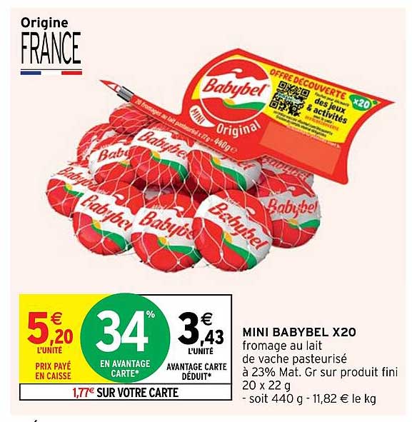 mini babybel x20