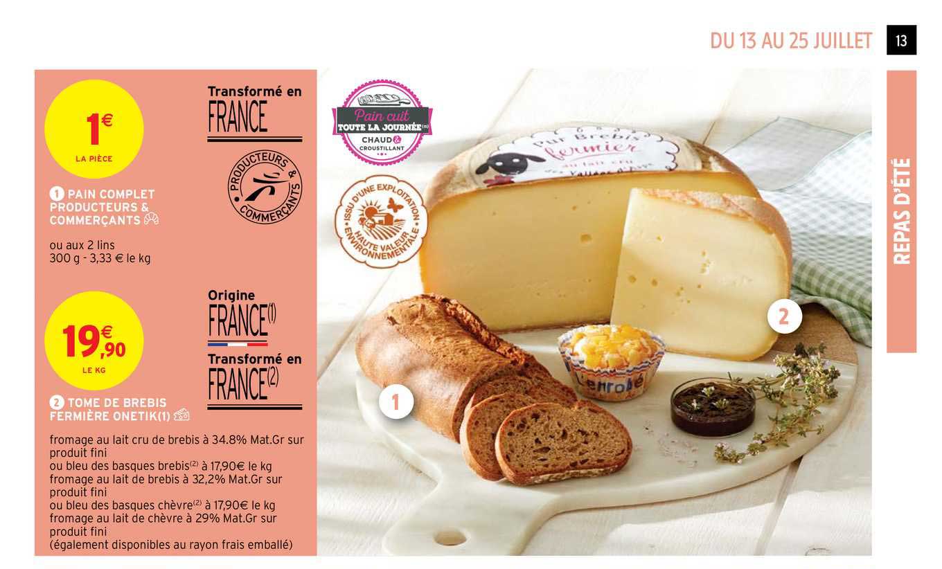 pain complet producteurs & commerçant, tome de brebis fermière onetik