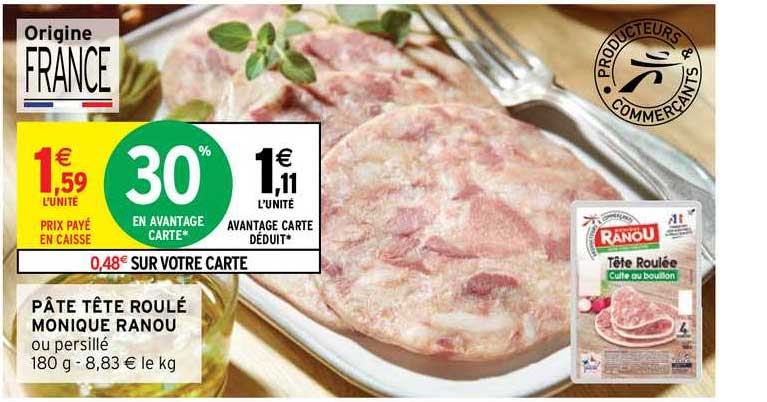 pâte tête roulé monique ranou