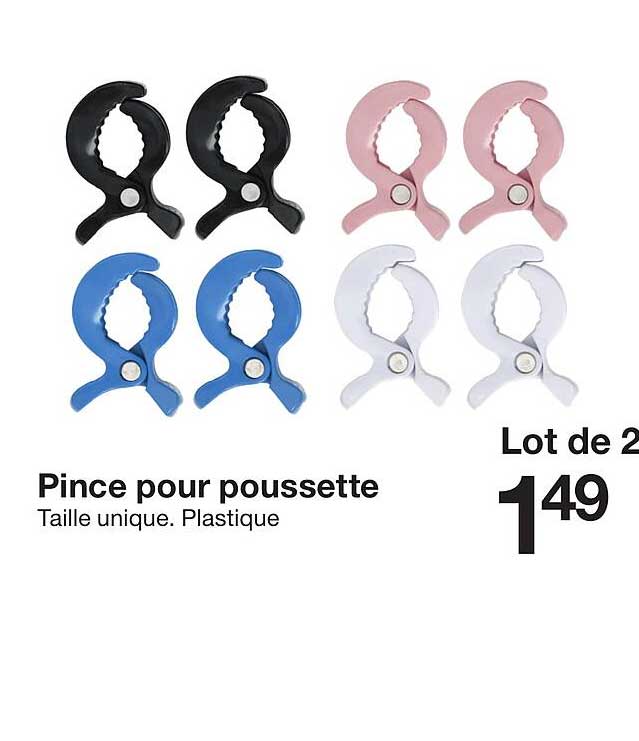 Pince Pour Poussette Taille Unique Plastique