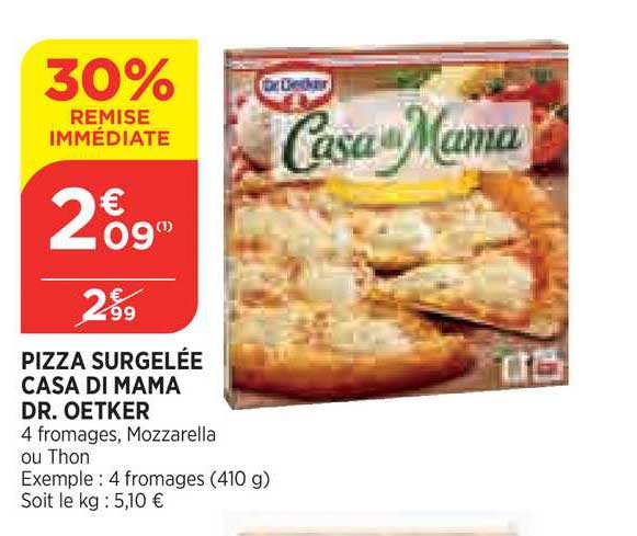 pizza surgelée casa di mama dr. oetker
